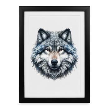 Wolf - Framed poster (27 × 37 cm) - black - Front