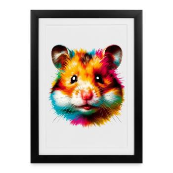 Hamster - Affiche encadrée (27 × 37 cm) - noir - Devant
