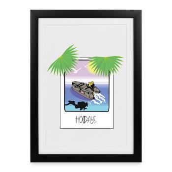 Snapshot Vacation - Framed poster (27 × 37 cm) - black - Front