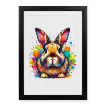 Rabbit - Framed poster (27 × 37 cm) - black - Front