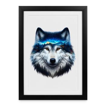 Wolf - Framed poster (27 × 37 cm) - black - Front