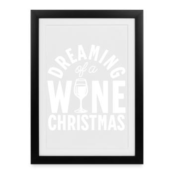 wine christmas - Framed poster (27 × 37 cm) - black - Front