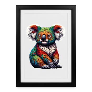 Koala - Framed poster (27 × 37 cm) - black - Front