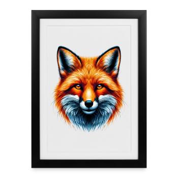 Fuchs - Gerahmtes Poster (27 × 37 cm) - Schwarz - Vorne