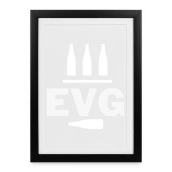 EVG – Enterrement de vie de garçon - Affiche encadrée (27 × 37 cm) - noir - Devant