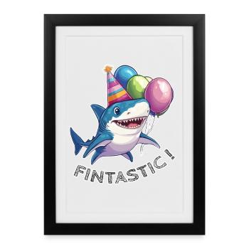 Jaw-some Celebration - Framed poster (27 × 37 cm) - black - Front