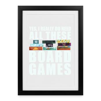 Jeux de société Drôle de dicton - Affiche encadrée (27 × 37 cm) - noir - Devant