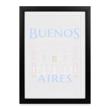 Buenos Aires, Argentina, Drawing Art Museum - Framed poster (27 × 37 cm) - black - Front