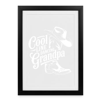 Cool Grandpa Dance Design - Framed poster (27 × 37 cm) - black - Front