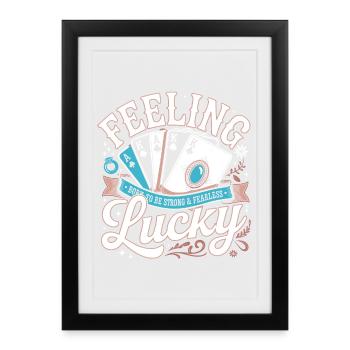 Jeux de hasard au poker - Lucky Day Poker - Affiche encadrée (27 × 37 cm) - noir - Devant