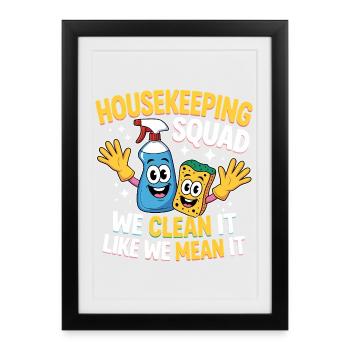 Funny Cleaning Design - Framed poster (27 × 37 cm) - black - Front