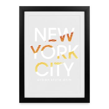 Vibrant New York City Urban Style - Framed poster (27 × 37 cm) - black - Front