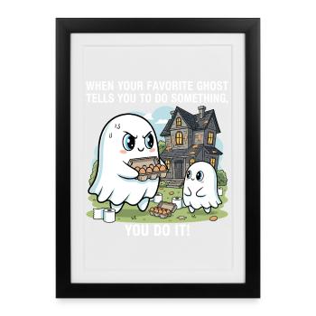 My favorite ghost - Framed poster (27 × 37 cm) - black - Front