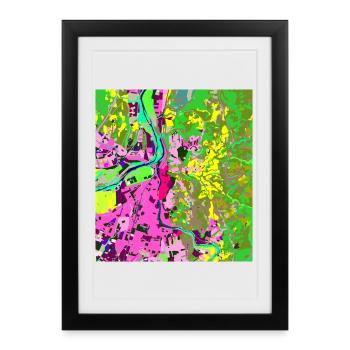 Neon City Vibes - Affiche encadrée (27 × 37 cm) - noir - Devant