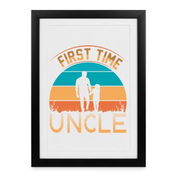 Oncle pour la première fois - Affiche encadrée (27 × 37 cm) - noir - Devant