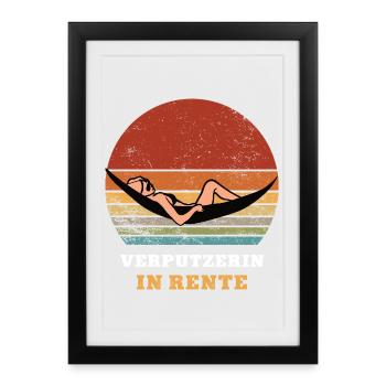 plasterer pension retirement pensioner plasterer - Framed poster (27 × 37 cm) - black - Front