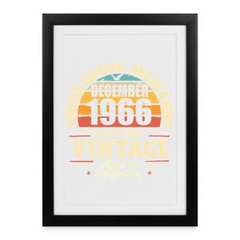 fête d anniversaire décembre 1966 - december 1966 - Affiche encadrée (27 × 37 cm) - noir - Devant