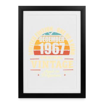 fête d anniversaire décembre 1967 - december 1967 - Affiche encadrée (27 × 37 cm) - noir - Devant