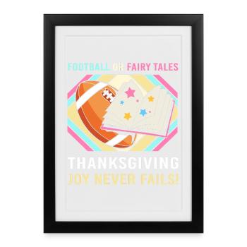 Thanksgiving Gender Reveal Future Maman - Affiche encadrée (27 × 37 cm) - noir - Devant