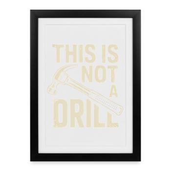 Ceci n’est pas un exercice - T-shirt Funny Tools - Affiche encadrée (27 × 37 cm) - noir - Devant