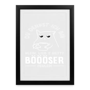 Bad mistake little cat - Framed poster (27 × 37 cm) - black - Front