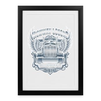 Million Mile Truck Driver Trucker - Framed poster (27 × 37 cm) - black - Front