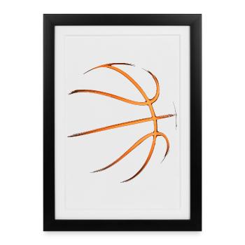 Idée cadeau pour un joueur de basket-ball Baller - Affiche encadrée (27 × 37 cm) - noir - Devant