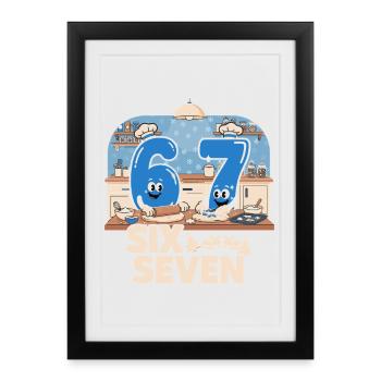 67 Memes Italian Funny Baking Gift - Framed poster (27 × 37 cm) - black - Front