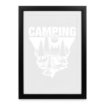 Camping Tent Icon - Framed poster (27 × 37 cm) - black - Front