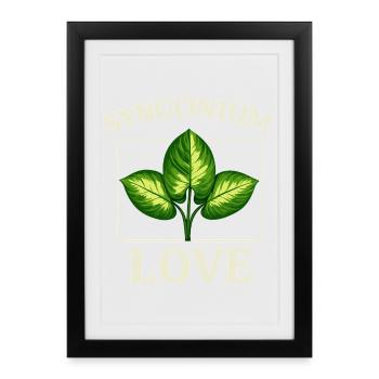 Syngonium Love - Framed poster (27 × 37 cm) - black - Front