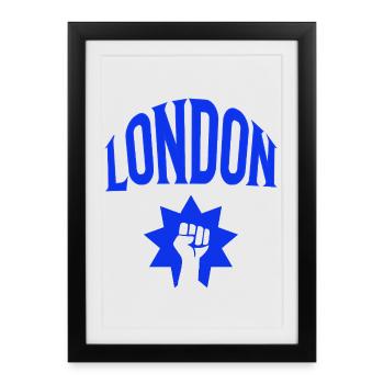 Londres - Affiche encadrée (27 × 37 cm) - noir - Devant