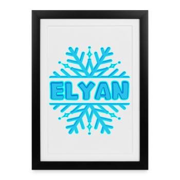 Elyan - Affiche encadrée (27 × 37 cm) - noir - Devant