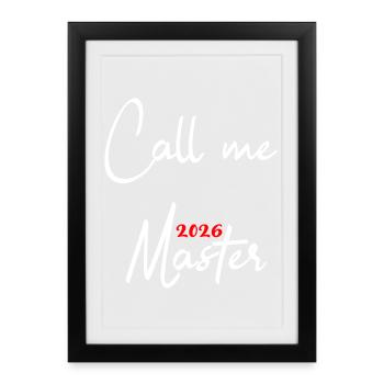 Master's Degree Graduation 2026 - Framed poster (27 × 37 cm) - black - Front