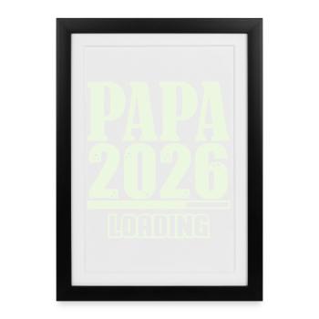 Papa 2026 Loading - Framed poster (27 × 37 cm) - black - Front