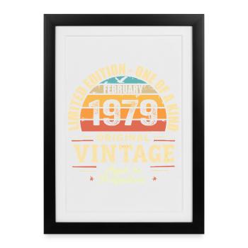 February 1979 Birthday Gift February 1979 - Framed poster (27 × 37 cm) - black - Front
