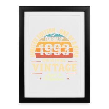 February 1993 Birthday Gift February 1993 - Framed poster (27 × 37 cm) - black - Front