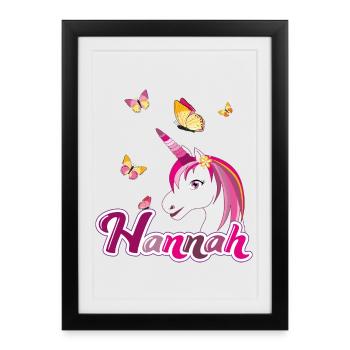 Hannah , maiden name, favorite name - Framed poster (27 × 37 cm) - black - Front