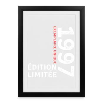1997 vintage typographic style - Framed poster (27 × 37 cm) - black - Front