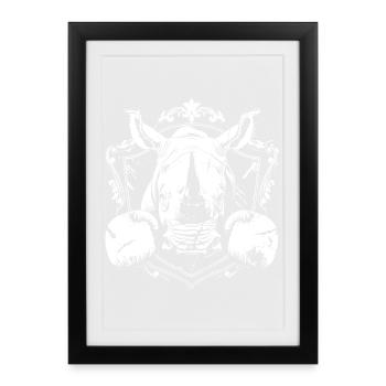 Rhino Boxing MMA - Framed poster (27 × 37 cm) - black - Front