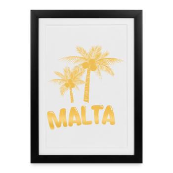 Malte - Affiche encadrée (27 × 37 cm) - noir - Devant
