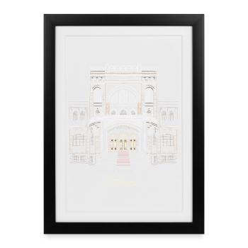 Ankara, Kunstmuseum, Handzeichnung, Türkei - Gerahmtes Poster (27 × 37 cm) - Schwarz - Vorne