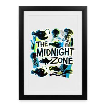 La Zone Plastique de Minuit - Affiche encadrée (27 × 37 cm) - noir - Devant