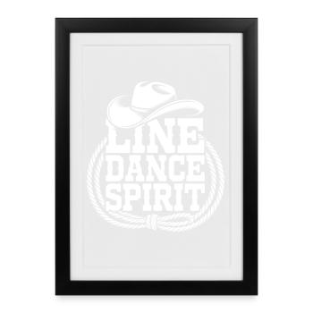Line Dance Style - Framed poster (27 × 37 cm) - black - Front