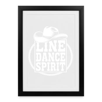 Line Dance Spirit - Framed poster (27 × 37 cm) - black - Front