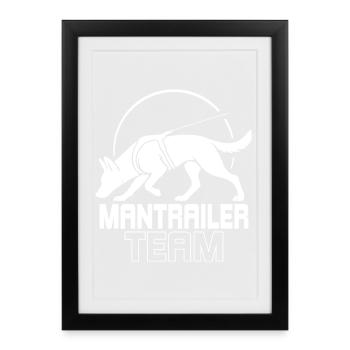 Malinois Mantrailer Team Dog Sport Dogs Wilsigns - Framed poster (27 × 37 cm) - black - Front