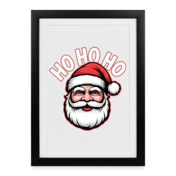 Happy Santa Ho Ho Ho - Framed poster (27 × 37 cm) - black - Front