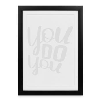 Tu fais ton drôle Confiance en toi Logo de la liberté - Affiche encadrée (27 × 37 cm) - noir - Devant