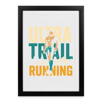 Ultra Trail Running - Affiche encadrée (27 × 37 cm) - noir - Devant