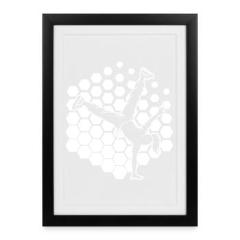 Break Dance Gift Idea for a Hip-Hop Dancer - Framed poster (27 × 37 cm) - black - Front