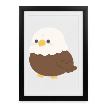 Bald Eagle - Framed poster (27 × 37 cm) - black - Front